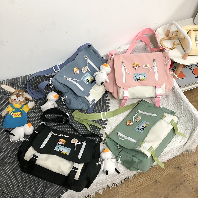 Túi Đeo Chéo Vai Bằng Nylon Thời Trang Hàn Quốc Dễ Thương Kích Thước Lớn 2022 Dành Cho Nữ