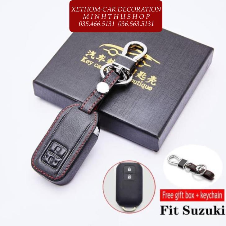 Ốp Bao da chìa khóa suzuki xl7, ertigar 2019-2021 loại 2 nút bấm