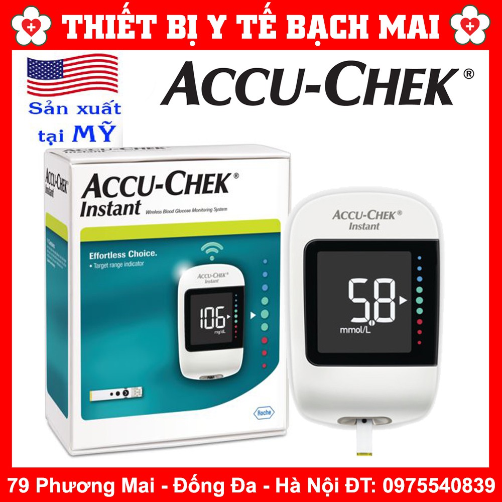 [Chính Xác 100%] Máy Đo Đường Huyết Accu-chek Instant Mỹ [Kết Quả mmol/L]