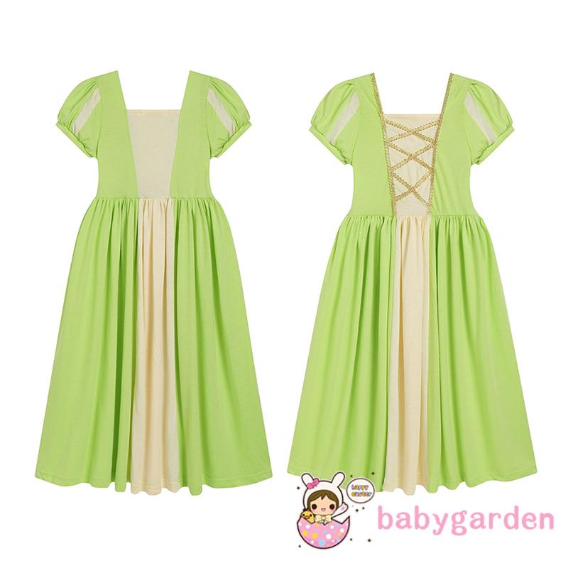 Đầm Công Chúa Tay Phồng Ngắn Eo Cao Thời Trang Xinh Xắn Cho Bé Gái