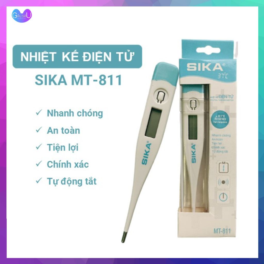 Nhiệt Kế Điệt Tử Sika MT811- Cặp Nhiệt Độ Kẹp Nách, Ngậm Miệng Tiện Lợi, An Toàn, Chính Xác