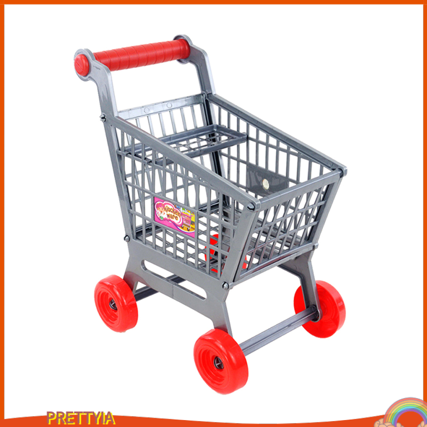 Đồ Chơi Xe Đẩy Mua Sắm Mini Màu Xám Cho Bé