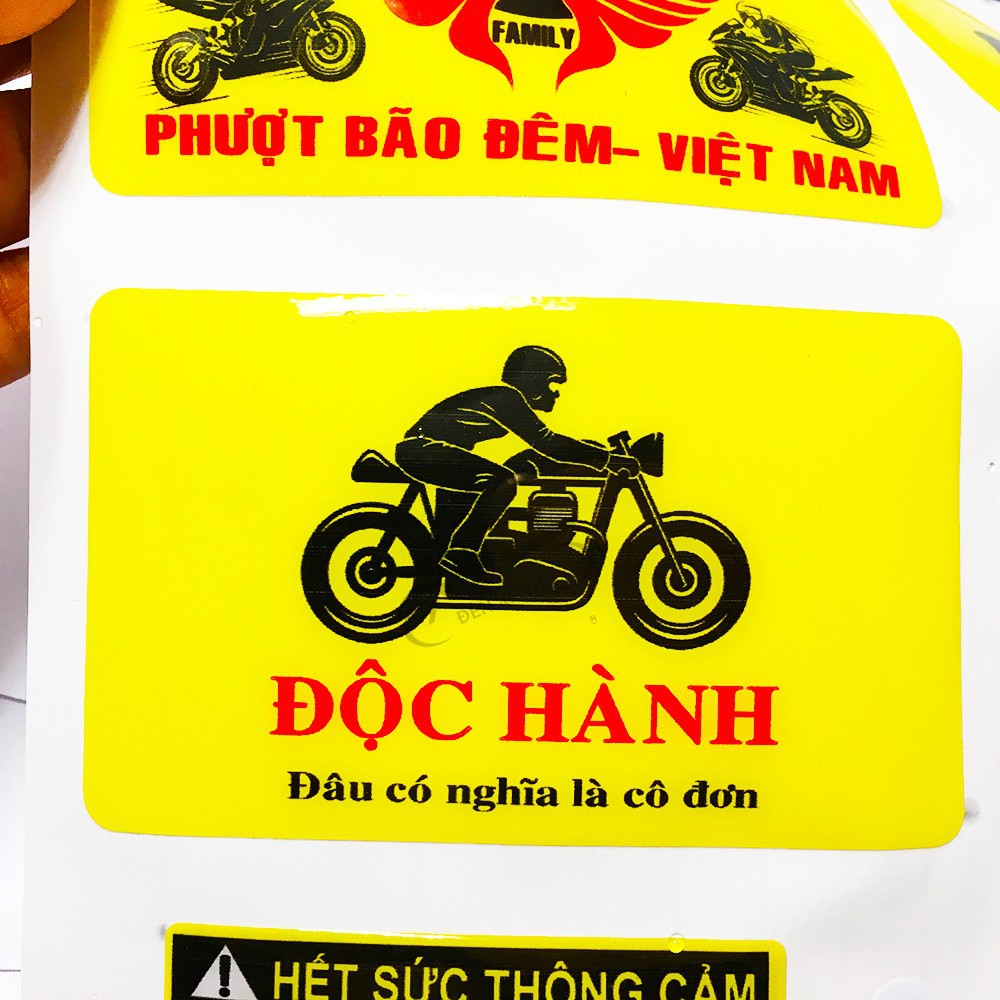 [ẢNH THẬT] 1 TẤM TEM NỔI, TEM DÁN, DECAL DÁN PHƯỢT GỒM 7 ICON CỰC NGẦU - TRANG TRÍ CHO XE MÁY XE ĐIỆN HOẶC BẤT CỨ ĐÂU