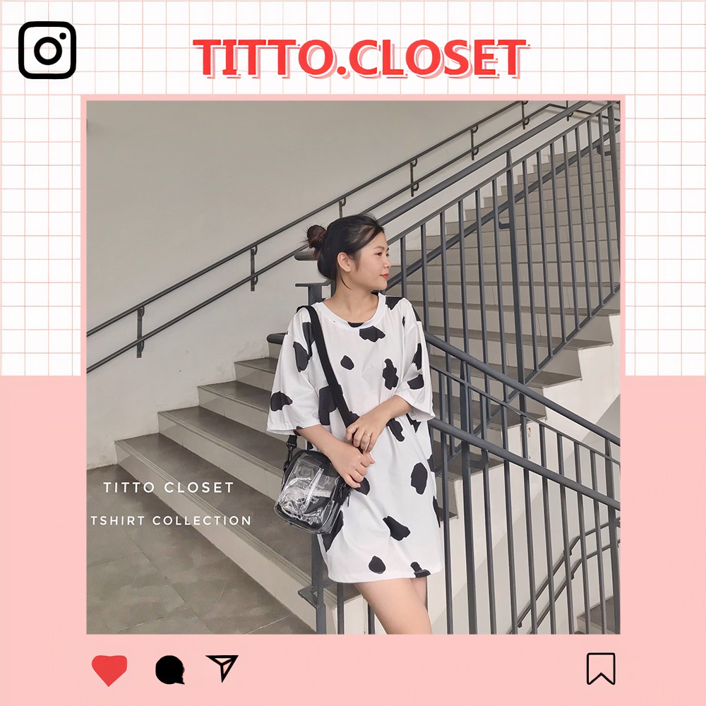 Áo Thun Bò Sữa Hot Hit Form Rộng Unisex - Ulzzang - Titto Closet - Ảnh Thật