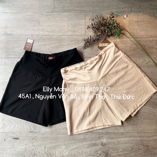 ( 40kg - 75kg ) Quần Đùi Bầu , Bigsize Đũi Form Dễ Mặc Thoải Mái Suốt Thai Kì &amp; Sau Sinh Thiết Kế Cao Cấp
