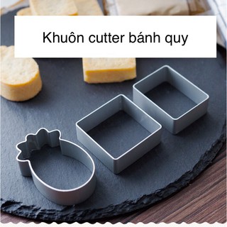 Set 10 Khuôn cutter nhôm làm bánh cookies, bánh dứa nhiều mẫu