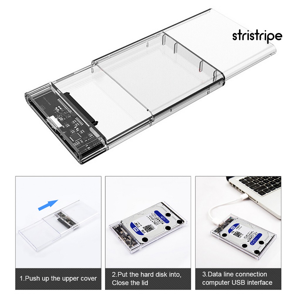 STR 5Gbps High Speed 2.5inch SATA HDD SSD USB 3.0 Mobile Hard Disk Box Case for PC