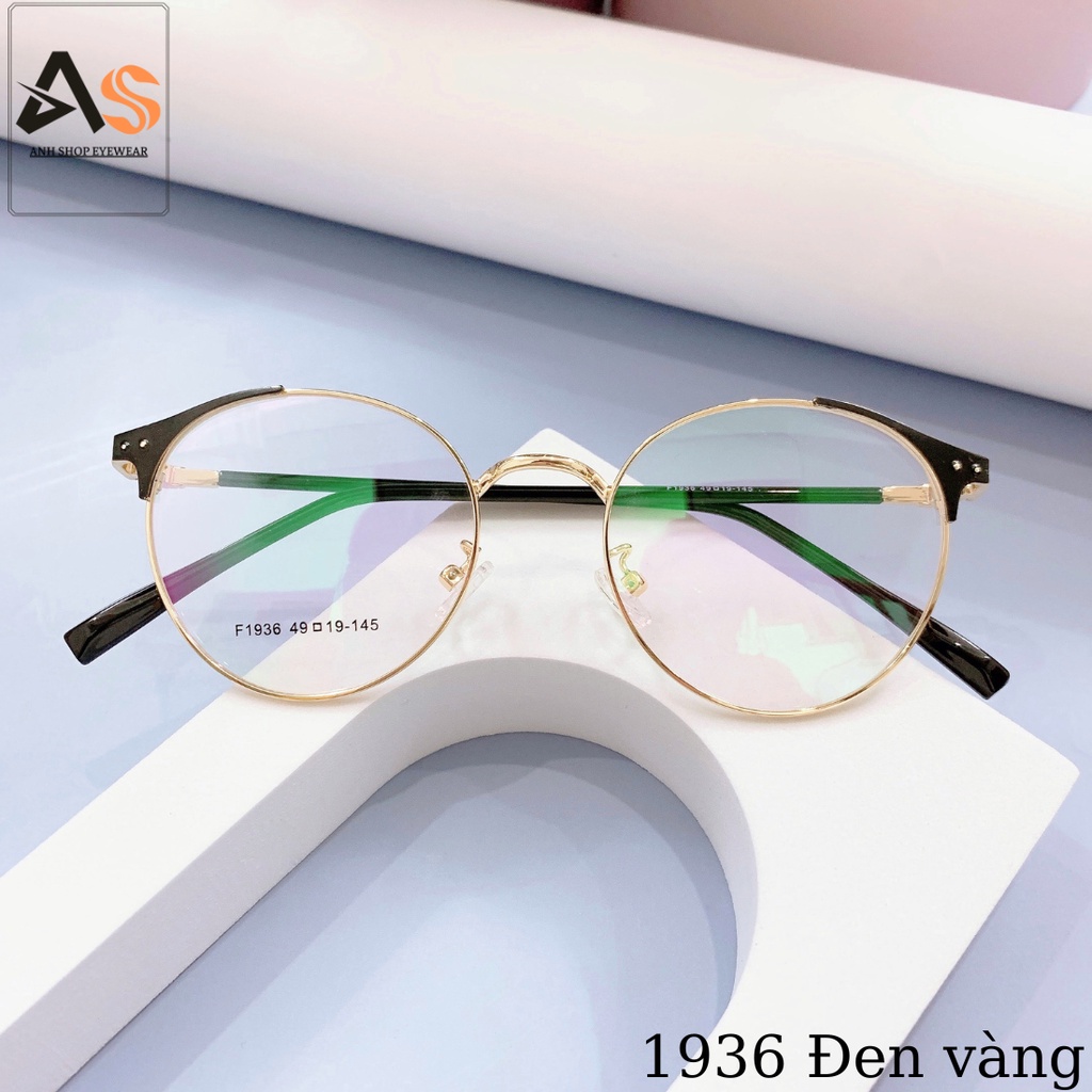 Gọng kính tròn nữ giới chất liệu kim loại thời trang 1936