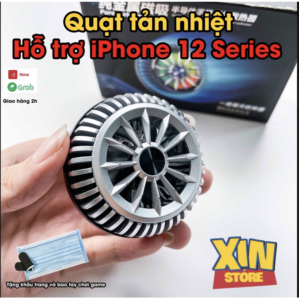 Quạt tản nhiệt điện thoại sò lạnh X8 hút nam châm siêu mát, cho điện thoại IPAD, có đèn led rgb - bảo hành 3 tháng