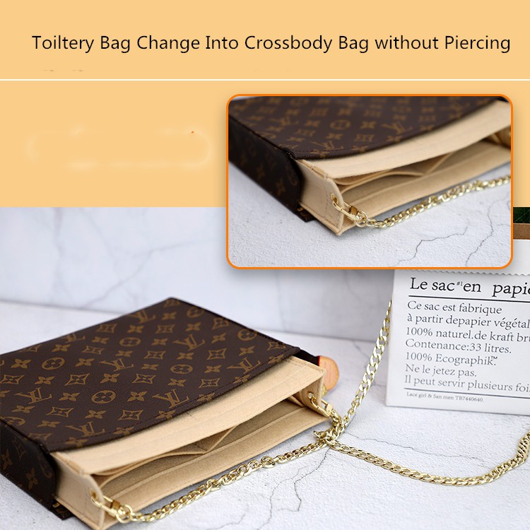 Lót túi giữ form lv Clutch Toiletry Pouch 15 19 26 bag organiser insert Túi xách Trọn gói Túi mật Gói thu thập Túi dọn dẹp