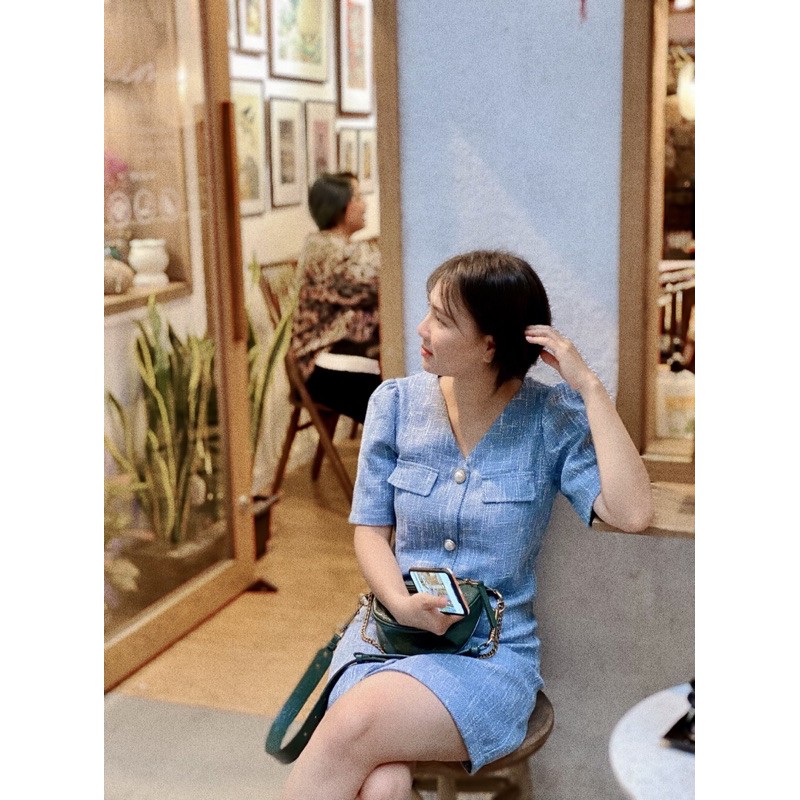 (Ảnh thật)Váy dạ suông Hàn Quốc