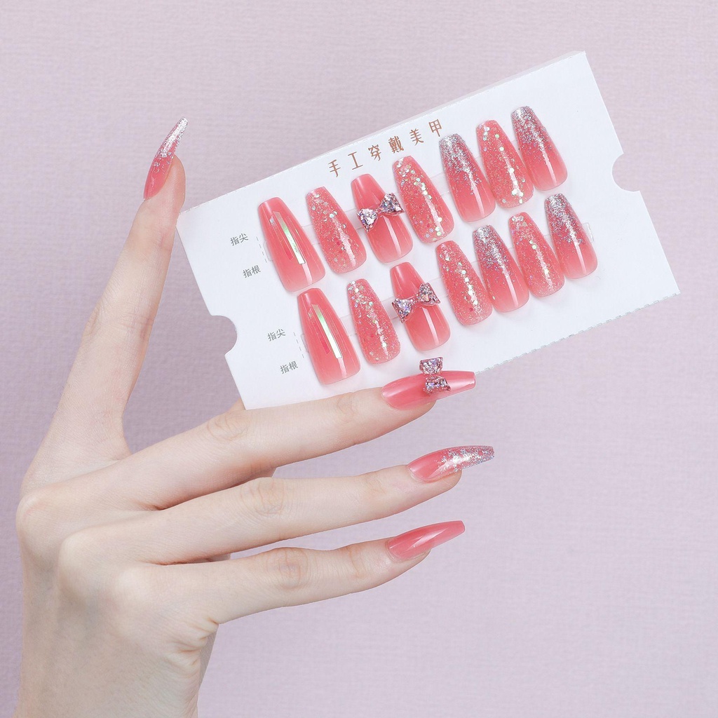 Bộ 30 Móng Tay Giả Che Phủ Toàn Diện Chất Lượng Cao