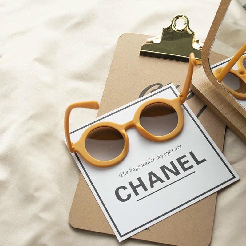 (Tặng hộp) Kính mát cho bé, mắt kính cho bé gọng tròn và gọng gấu kiểu dáng Hàn Quốc freesize cho bé từ 1-5 tuổi