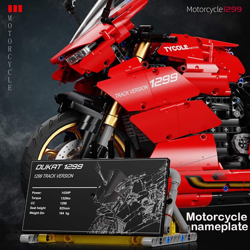Đồ chơi giáo dục Lắp Ráp mô hình xe máy Ducati V12 Motorcycle 1:5 T4020
