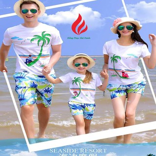 bộ quần áo đi biển gia đình - team du lịch hè giá rẻ tận xưởng