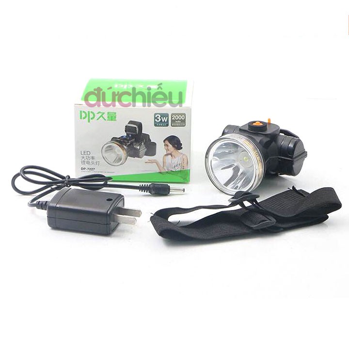 [ Hàng chuẩn ] Đèn pin đội đầu sáng mạnh chống nước kèm adapter sạc - Đức Hiếu Shop | BigBuy360 - bigbuy360.vn