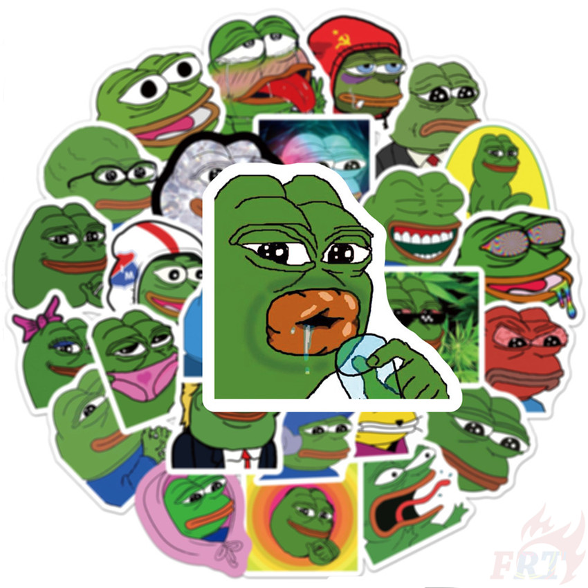 Bộ 50 Hình Dán Hình Ếch Vui Nhộn 02 - Chống Thấm Nước