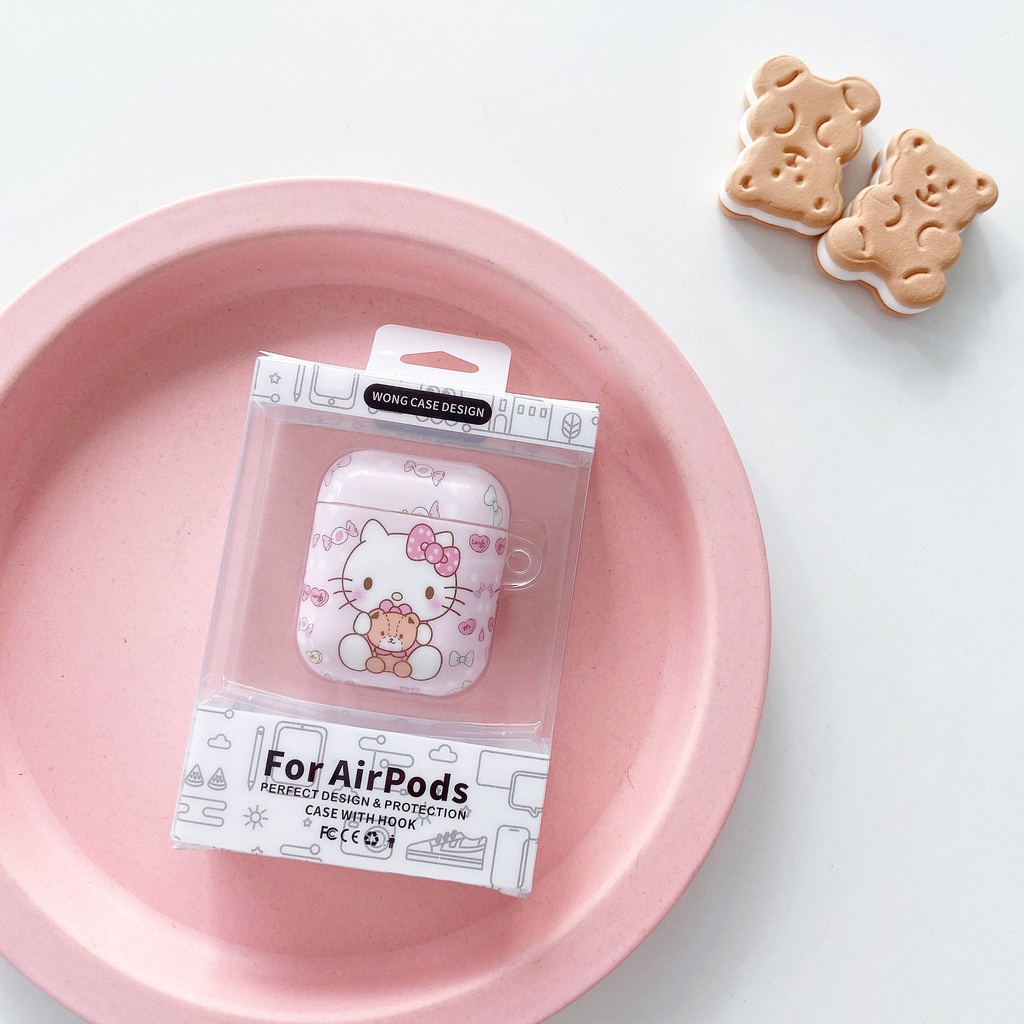 Vỏ Bảo Vệ Hộp Đựng Tai Nghe AirPods Pro/3gen/Airpods3 Pro2 Hình Hello Kitty Đáng Yêu