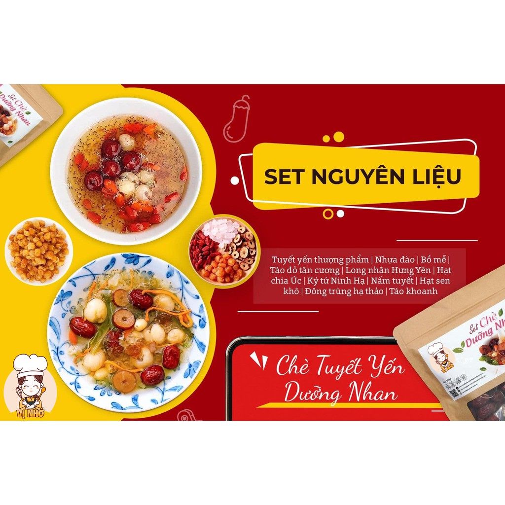 Chè Dưỡng Nhan Tuyết Yến ( SET LỚN ) Tặng Kèm Công Thức Nấu - VỊ NHỚ | BigBuy360 - bigbuy360.vn