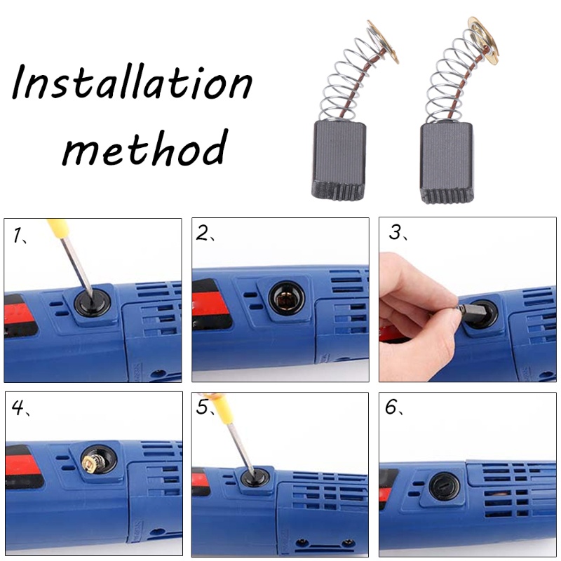 Set 2 chổi than gắn máy khoan điện DEWALT BOSCH MAKITA