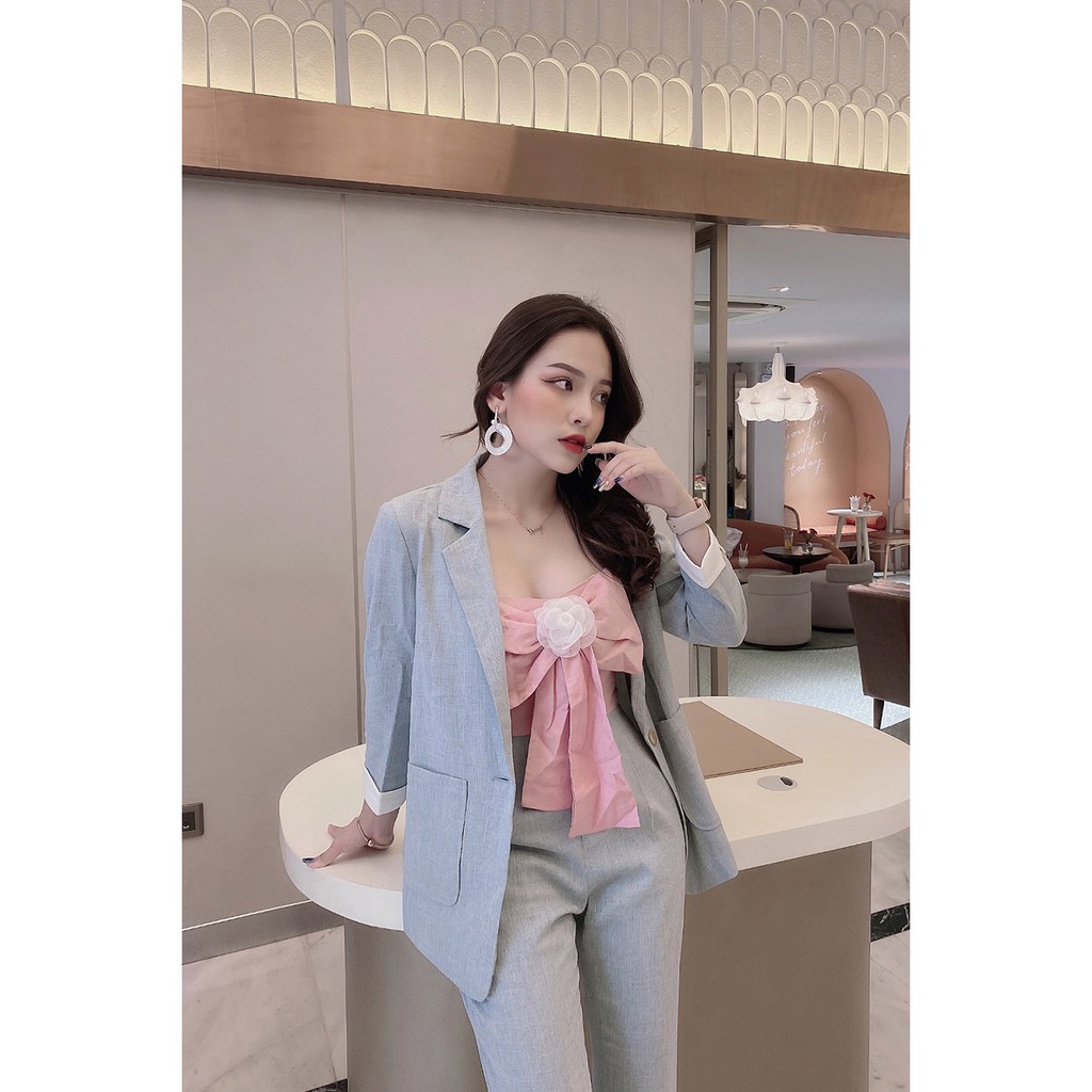 [Mã FAMALLT5 giảm 15% đơn 150k] Áo vest dài túi ốp phối tay - 20Again | BigBuy360 - bigbuy360.vn