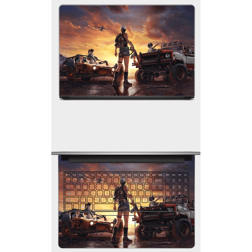 Skin dán Laptop in hình GAME PUBG. Full các dòng máy: Asus, Acer, Dell, HP,... In theo yêu cầu