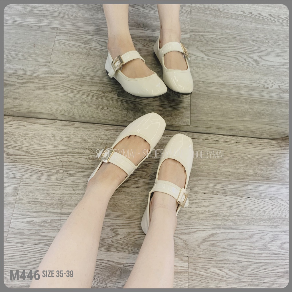 Giày búp bê mary jane nữ quai ngang M446 - FORM BÉ LÊN 1 size