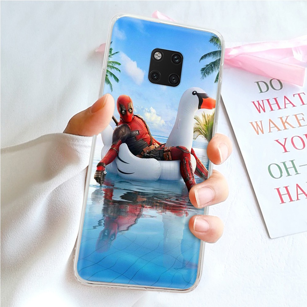 Ốp Điện Thoại Trong Suốt Họa Tiết Marvel Deadpool Cho Motorola Moto E4 E5 E6 Plus E6S P30 Note Z2 Play Ty105