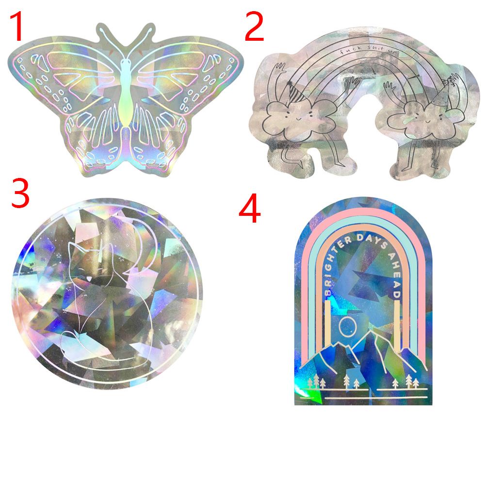 CONOPERY Miếng dán cửa kính hiệu ứng cầu vồng 3d trang trí nhà cửa tùy chọn kiểu dáng