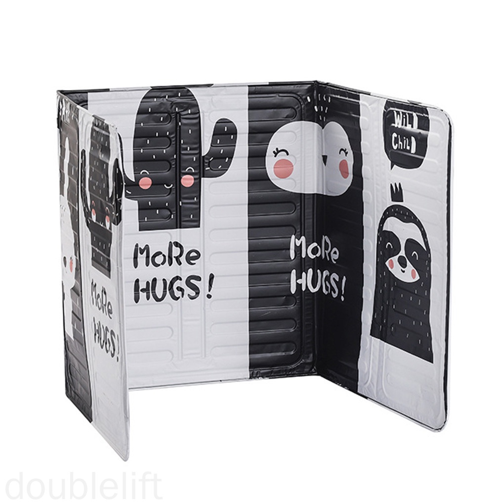 Tấm Chắn Bắn Dầu Bằng Lá Nhôm Họa Tiết Hoạt Hình Có Thể Gập Lại Tiện Dụng Cho Nhà Bếp