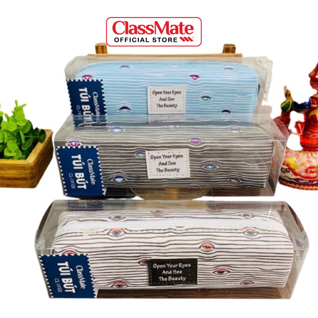 Túi Đựng Bút Học Sinh CLASSMATE Chất Vải An Toàn, Hoạt Tiết Mắt Độc Đáo CL-19103