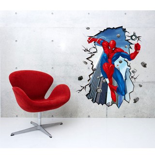 Decal người nhện 3D dán tường
