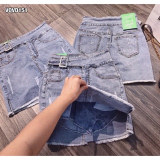 Váy quần jean giãn xẻ lai bigsize