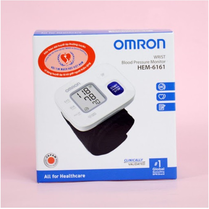 Máy đo huyết áp điện tử cổ tay tự động Omron Hem 6161 - HAMOLA
