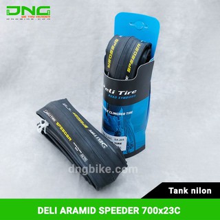 Lốp xe đạp deli aramid speeder 700x23c tank nilon