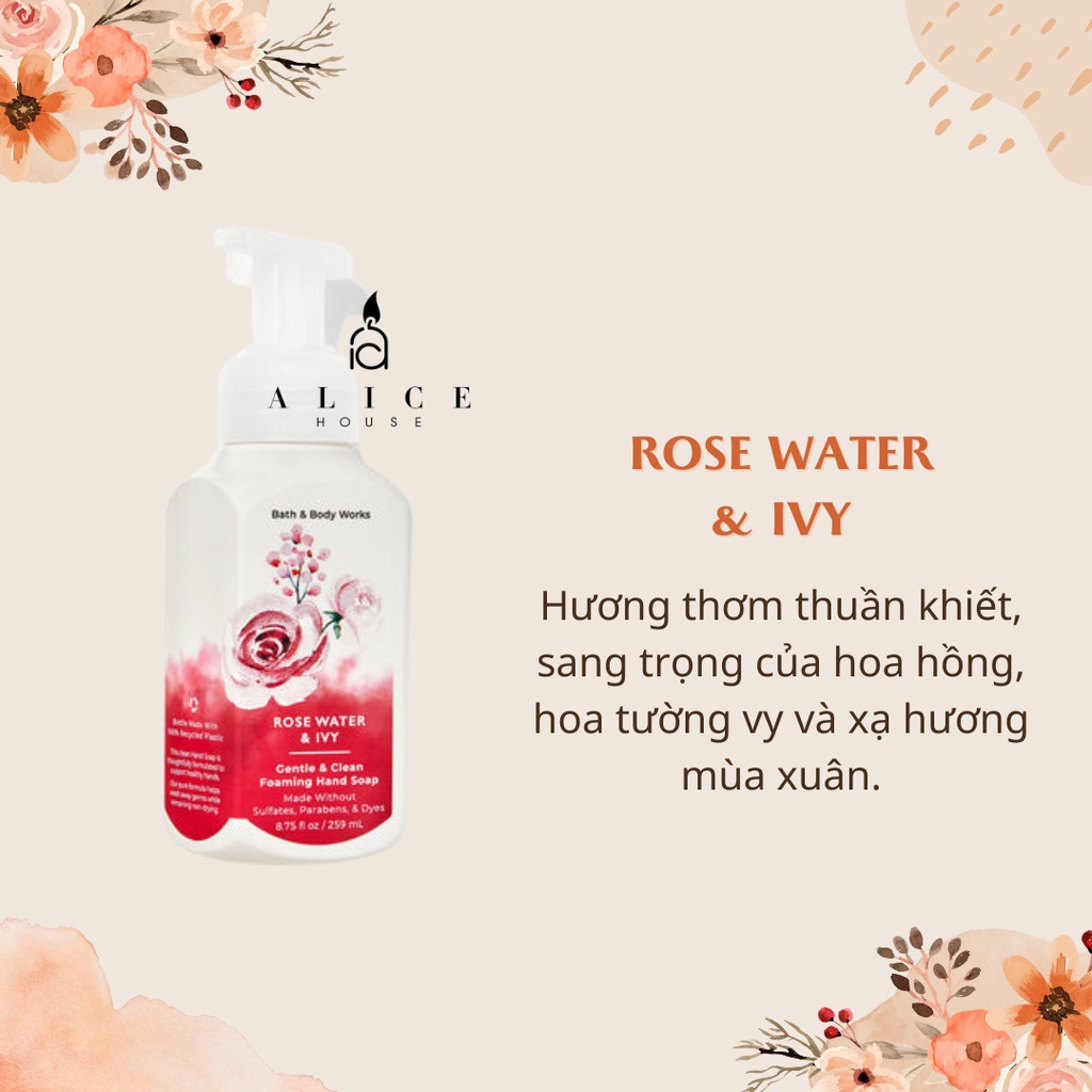 NƯỚC RỬA TAY TẠO BỌT | BATH & BODY WORKS | GENTLE FOAMING HAND SOAP | CHÍNH HÃNG | ALICE HOUSE