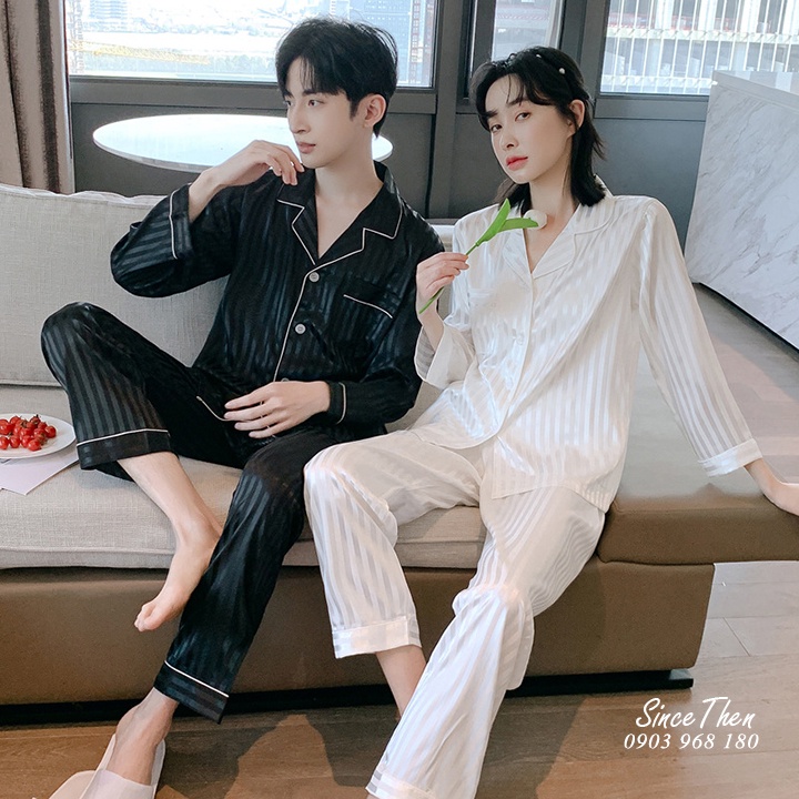 Pijama đôi nam nữ dài tay, đồ ngủ đôi đẹp - Since Then