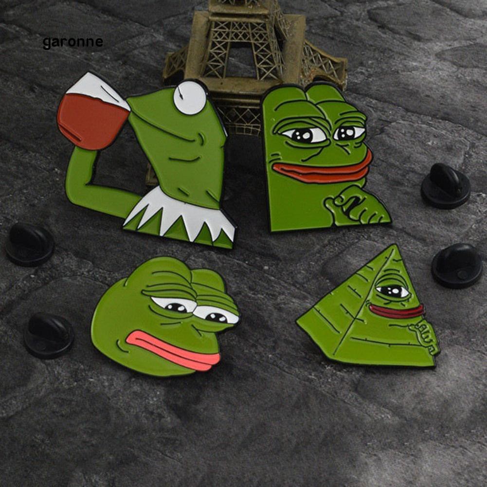 Ghim cài áo hình nhân vật Pepe The Frog ngộ nghĩnh vui nhộn