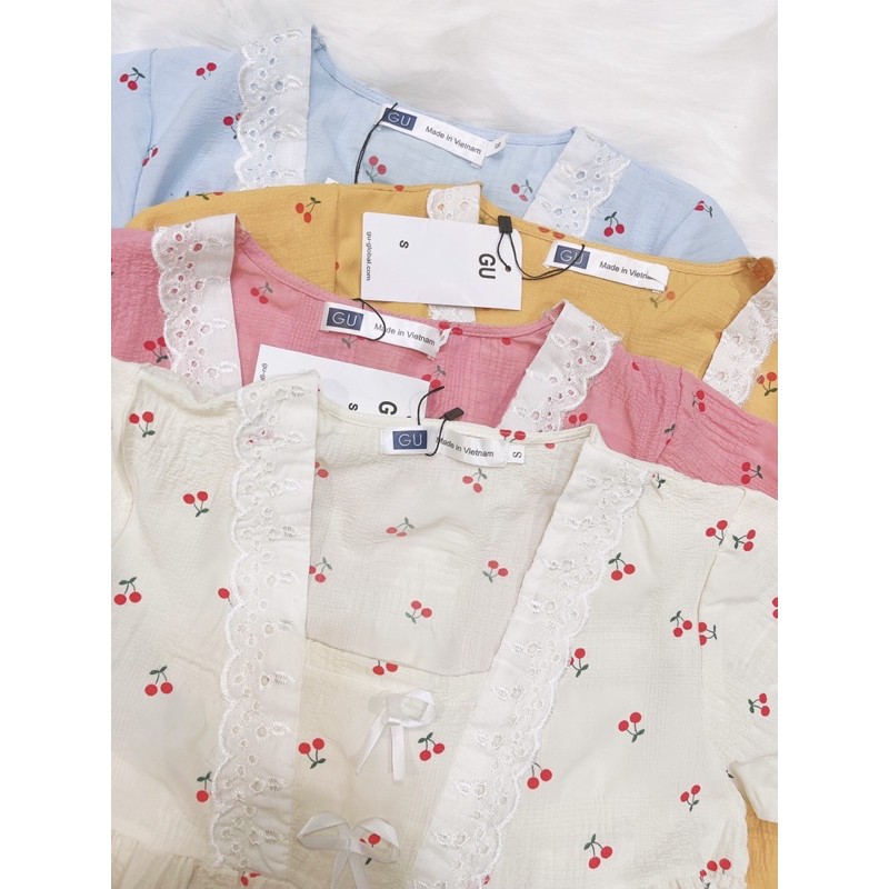 [Mã WASTCOOL giảm 15% tối đa 50K đơn 99K] BÁN SỈ BỘ GUU PHA REN HÌNH CHERRY CHO NỮ | BigBuy360 - bigbuy360.vn