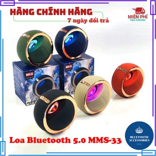 Loa bluetooth, loa bluetooth mini mms-33 chính hãng âm thanh cực đỉnh, pin trâu, đèn led rgb nhấp nháy