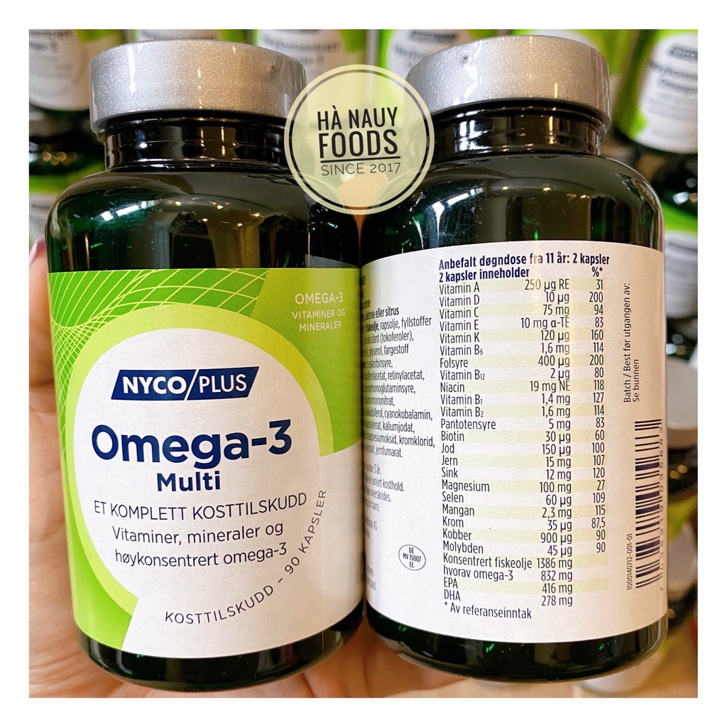 Dầu Cá Tổng Hợp NYCOPLUS MULTI DHA EPA OMEGA-3 90 VIÊN