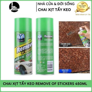 Chai Xịt Tẩy Keo, Nhưa Đường, Băng Dính, Vết Bám Khó Rửa Trên Xe Máy, Ô Tô Remove of sticker 450ml