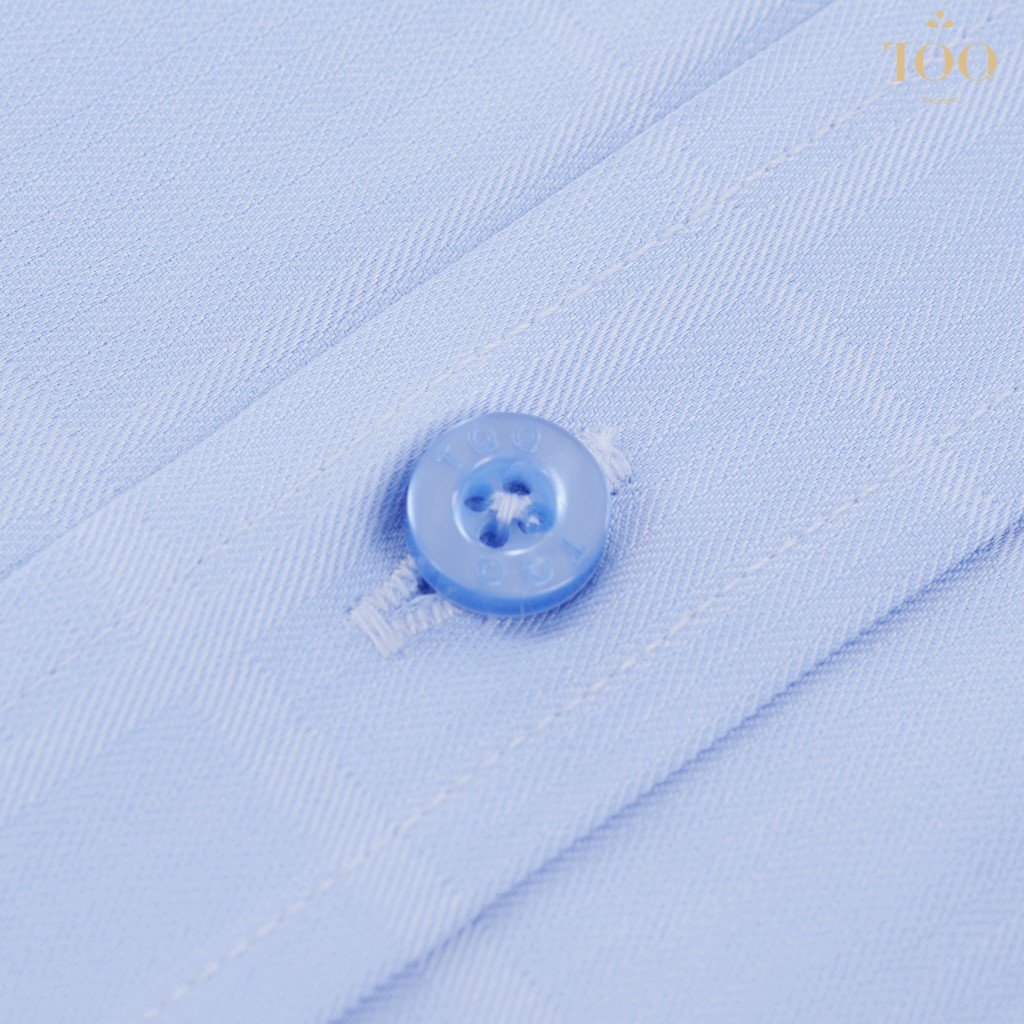 Áo sơ mi nam ngắn tay TQQ dáng Slimfit công sở K460CB vạt bằng có túi ngực chất liệu Viscose không nhăn co dãn nhẹ