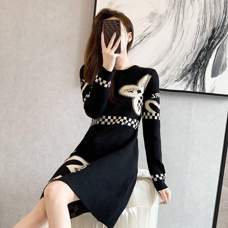 Đầm Dệt Kim Ôm Dáng Thời Trang Xuân Thu Dành Cho Nữ