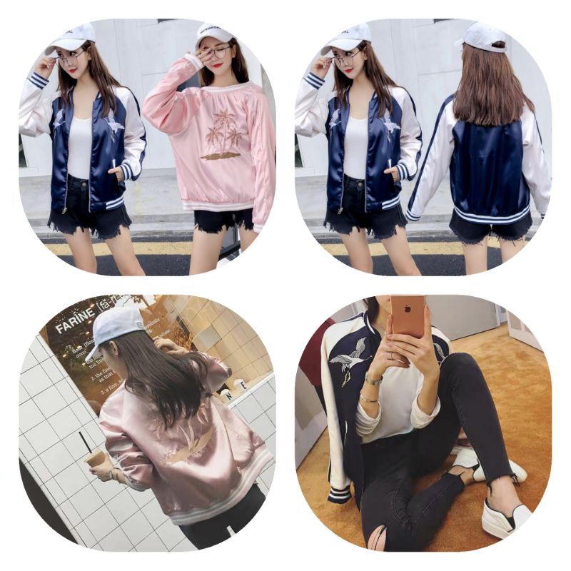 [ ODER ] ÁO KHOÁC BOMBER 2 MẶT THÊU CÂY DỪA SUKAJAN JACKET | BigBuy360 - bigbuy360.vn