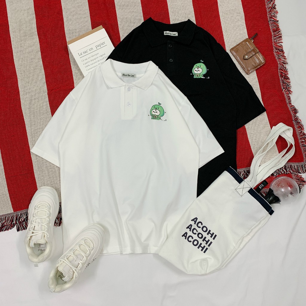 Polo Áo thun Tay Lỡ Form Rộng in KHỦNG LONG ulzzang freesize UNISEX