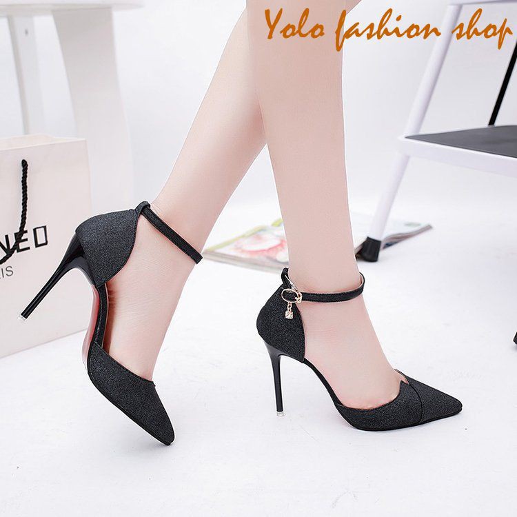 [Mã FASHIONG10 giảm 10k đơn 50k] Giày cao gót nữ đế 7p gót nhọn vá mũi xinh xắn-GC79 | BigBuy360 - bigbuy360.vn