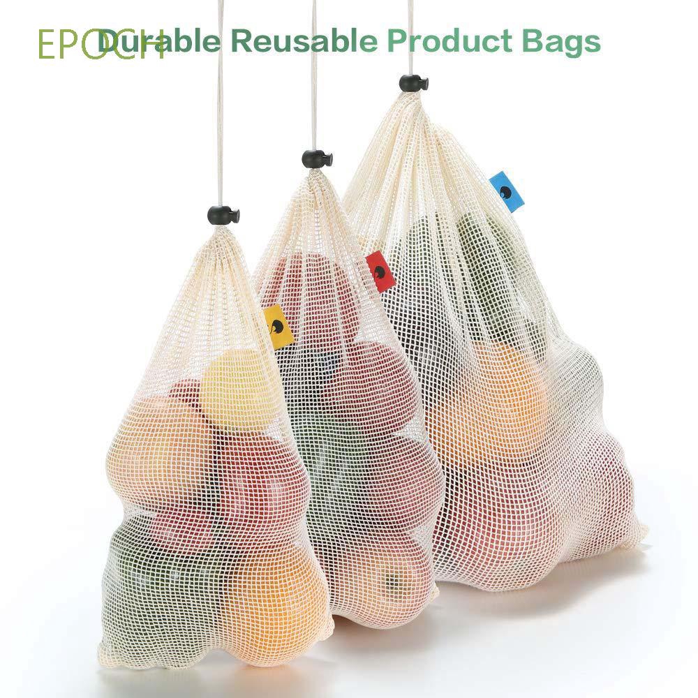 Túi lưới cotton dây rút đựng đồ đồ nhà bếp tiện lợi