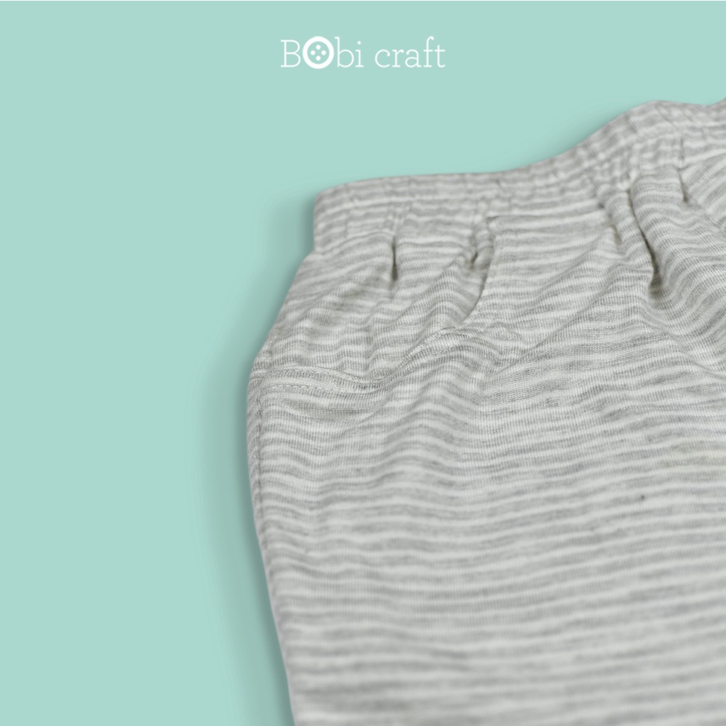 Quần short bé trai sọc Bobi Craft - Cotton hữu cơ organic an toàn
