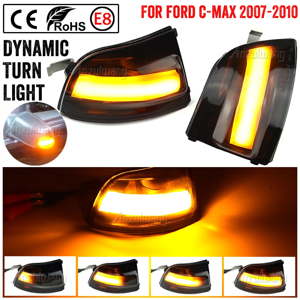 Đèn Led Xi Nhan Nhấp Nháy Gắn Gương Chiếu Hậu Cho Ford Focus 2 Mk2 2004-2008 C-Max